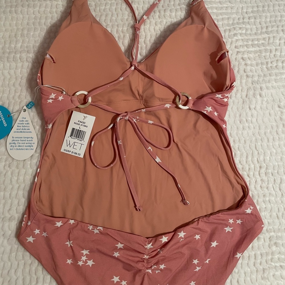 WET Swimwear | Aria One Piece Swimsuit in Rose Stars | Women’s Swimsuit | NWT - Picture 11 of 16